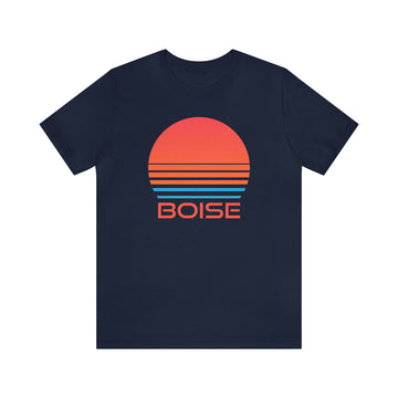 Buy navy Boise, Idaho T-Shirt - Retro 80s Unisex Boise Shirt