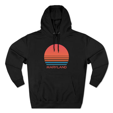 Buy black Premium Maryland Hoodie - Retro 80s Unisex Sweatshirt