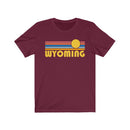 Wyoming T-Shirt - Retro Sunrise Adult Unisex Wyoming T Shirt-7