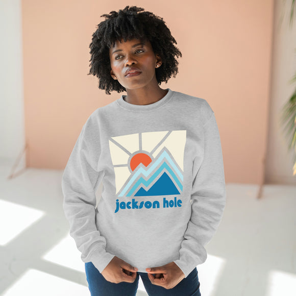 Premium Jackson Hole, Wyoming Crewneck Sweatshirt - Retro Unisex Sweatshirt