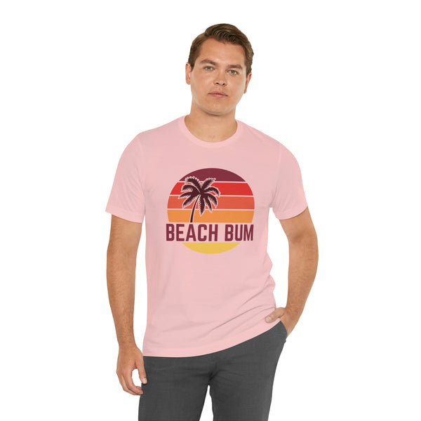 Beach Bum T-Shirt - Retro Palm Tree Unisex Beach Bum Shirt