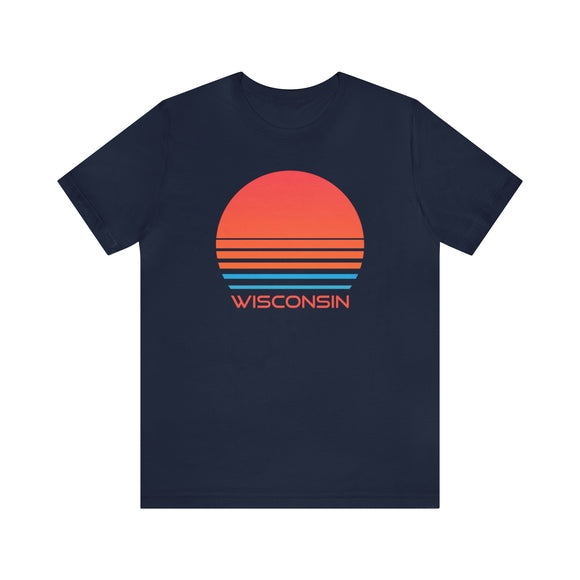 Wisconsin Shirt - Retro 80s Unisex Wisconsin T-Shirt