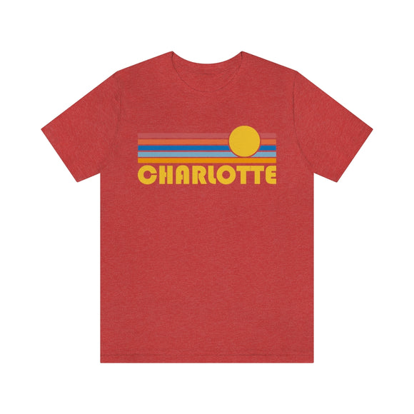 Charlotte, North Carolina T-Shirt - Retro Sun Unisex Charlotte T Shirt