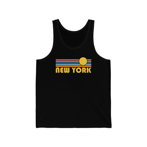 New York, New York Tank Top - Unisex New York Tank Top Retro Sun