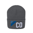Colorado Beanie - Adult Embroidered Retro Blue Colorado Knit Hat-2