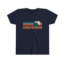 California Youth T-Shirt - Retro Mountain California Kid's TShirt-5