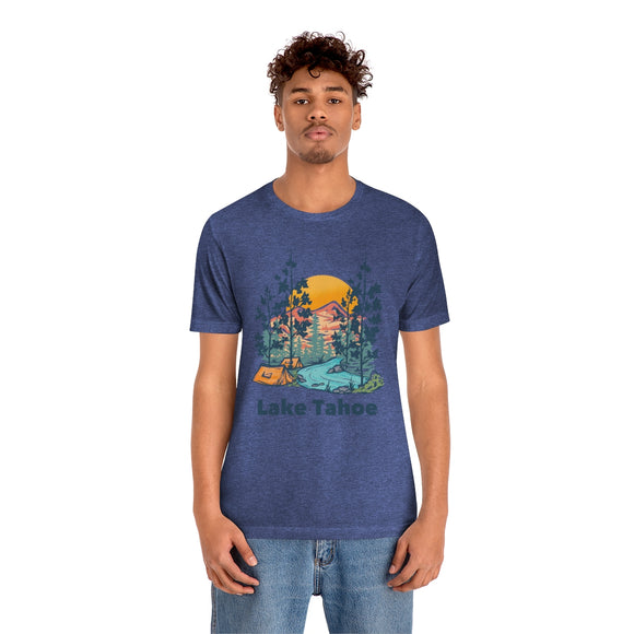 Lake Tahoe, California T-Shirt - Mountain Illustration Unisex Lake Tahoe Shirt