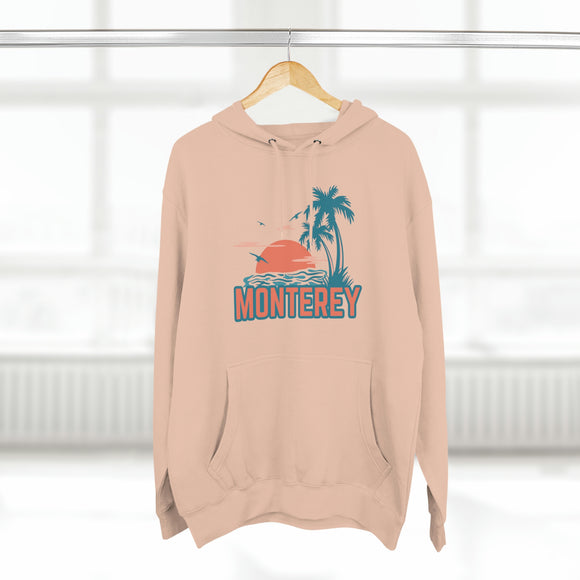 Premium Monterey, California Hoodie - Palm Tree Unisex Sweatshirt