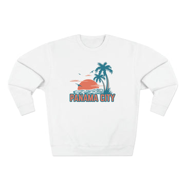 Buy white Premium Panama City, Florida Sweatshirt - Unisex Premium Crewneck Sweatshirt