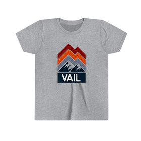 Vail Youth T-Shirt - Mountain Lines Colorado Kid's TShirt