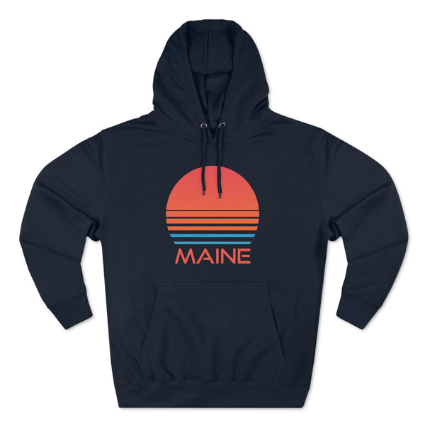 Premium Maine Hoodie - Retro 80s Unisex Sweatshirt