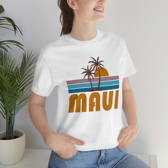 Maui, Hawaii T-Shirt - Retro Palm Tree Unisex Maui Shirt