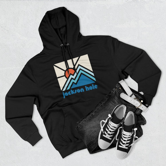 Premium Jackson Hole, Wyoming Hoodie - Min Mountain Unisex Sweatshirt