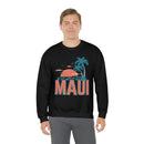 Maui, Hawaii Sweatshirt - Unisex Retro Palm Tree Crewneck Maui Sweatshirt-23