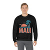Maui, Hawaii Sweatshirt - Unisex Retro Palm Tree Crewneck Maui Sweatshirt