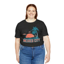 Mexico City, Mexico T-Shirt - Retro Palm Tree & Beach Unisex Mexico City Shirt-31