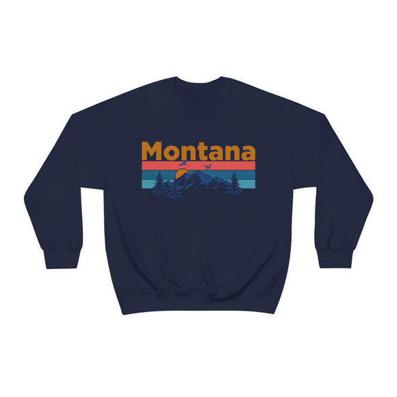 Montana Sweatshirt - Mountain & Birds Unisex