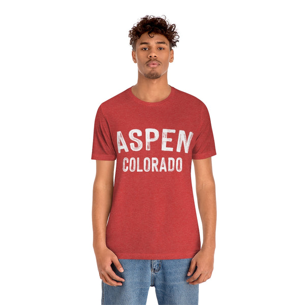 Aspen, Colorado Shirt - Paint Text Unisex Aspen T-Shirt