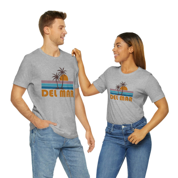 Del Mar, California T-Shirt - Retro Palm Tree Unisex Del Mar Shirt