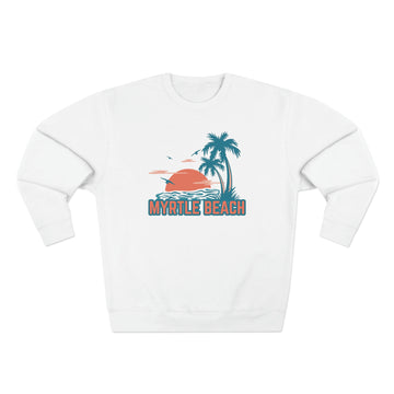 Buy white Premium Myrtle Beach, South Carolina Sweatshirt - Unisex Premium Crewneck Sweatshirt