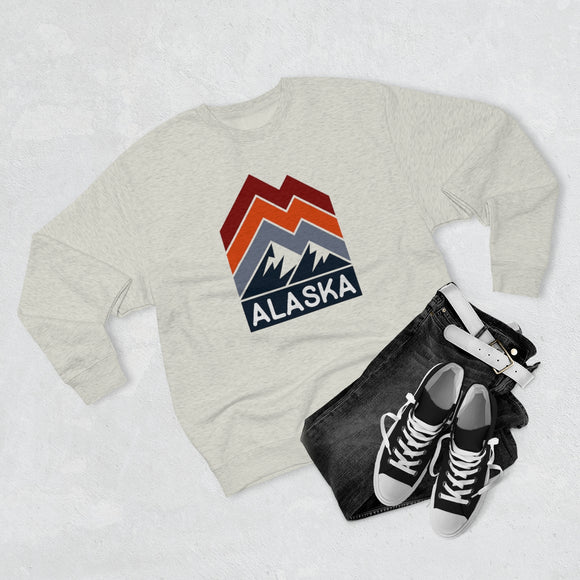 Premium Alaska Sweatshirt - Retro Unisex Premium Crewneck Alaska Sweatshirt