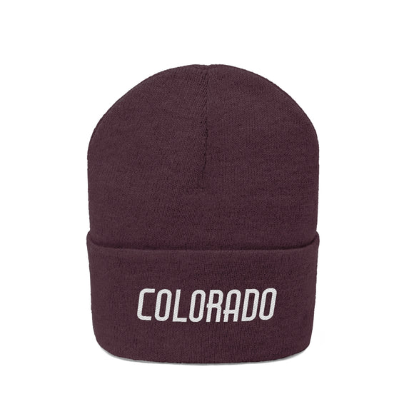 Colorado Beanie - Adult Embroidered Colorado Knit Hat