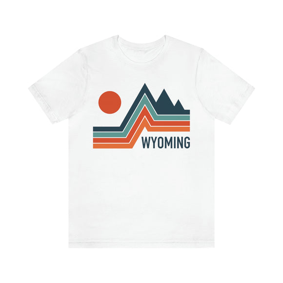 Wyoming T-Shirt - Retro Mountain Unisex Wyoming Shirt