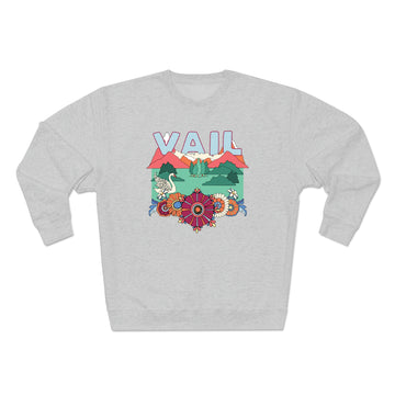 Buy heather-grey Premium Vail, Colorado Crewneck Sweatshirt - Retro Unisex Sweatshirt