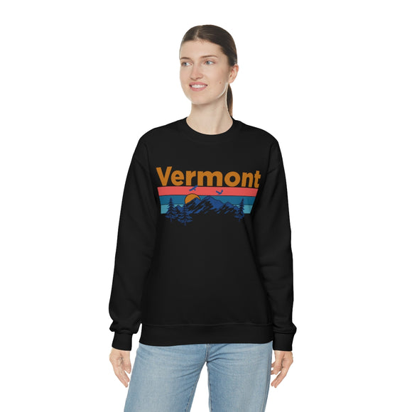 Vermont Sweatshirt - Mountain & Birds Unisex