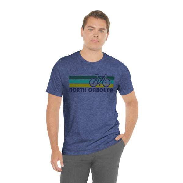 North Carolina T-Shirt - Retro Mountain Bike Adult Unisex North Carolina T Shirt