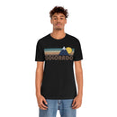 Colorado T-Shirt - Retro Mountain v2 Unisex Colorado Shirt-9