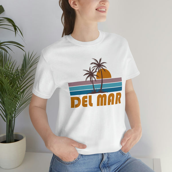 Del Mar, California T-Shirt - Retro Palm Tree Unisex Del Mar Shirt