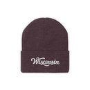 Wisconsin Beanie - Adult Hand Lettered Embroidered Wisconsin Knit Hat-17