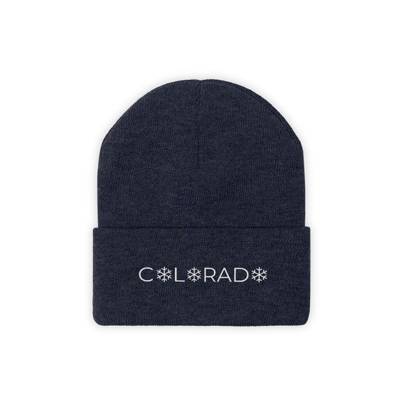 Colorado Beanie - Adult Embroidered Colorado Flag Knit Hat