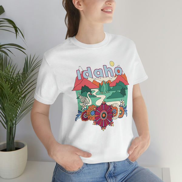 Idaho Shirt, Idaho Retro T-Shirt, Hippie Style Idaho tee, Idaho Mountain Shirt