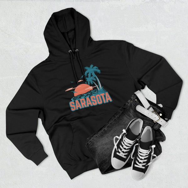 Premium Sarasota, Florida Hoodie - Palm Tree Unisex Sweatshirt