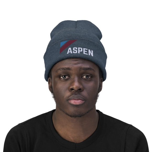 Aspen, Colorado Beanie - Adult Embroidered Retro Aspen Knit Hat