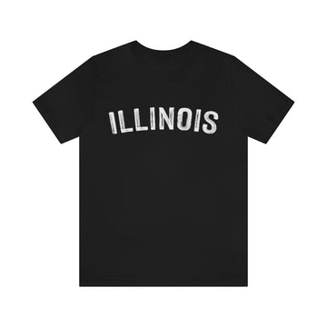Buy black Illinois T-Shirt - Paint Text Unisex Illinois Shirt