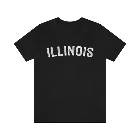 Illinois T-Shirt - Paint Text Unisex Illinois Shirt
