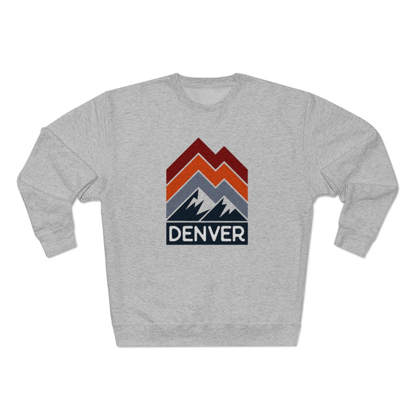 Premium Denver Sweatshirt - Retro Unisex Premium Crewneck Denver, Colorado Sweatshirt