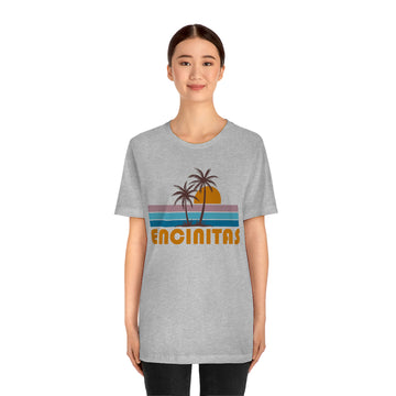 Encinitas, California T-Shirt - Retro Palm Tree Unisex Encinitas Shirt - 0