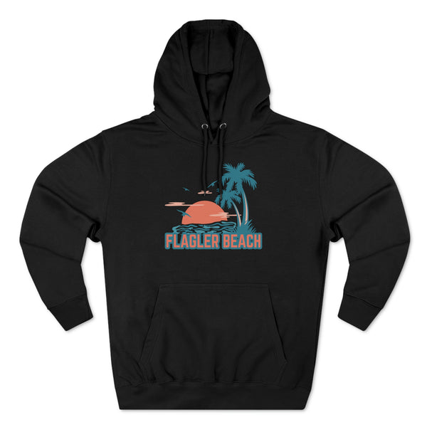 Premium Flagler Beach, Florida Hoodie - Palm Tree Unisex Sweatshirt