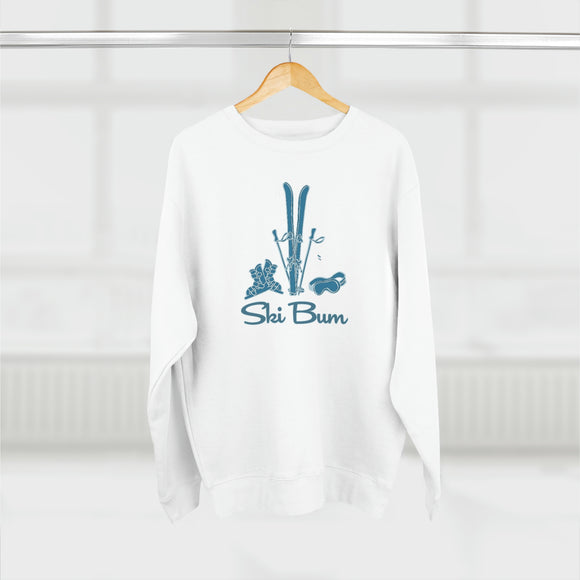 Premium Ski Bum Crewneck Sweatshirt - Retro Unisex Sweatshirt