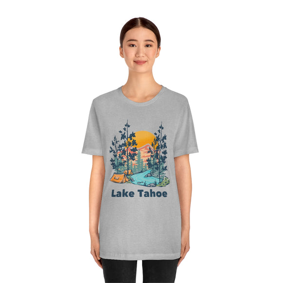 Lake Tahoe, California T-Shirt - Mountain Illustration Unisex Lake Tahoe Shirt