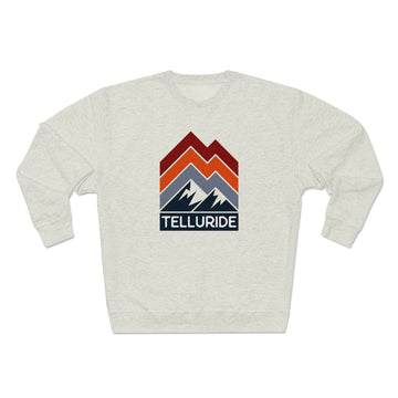 Buy oatmeal-heather Premium Telluride Sweatshirt - Retro Unisex Premium Crewneck Telluride, Colorado Sweatshirt