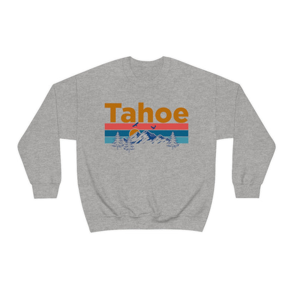Tahoe, California Sweatshirt - Mountain & Birds Unisex
