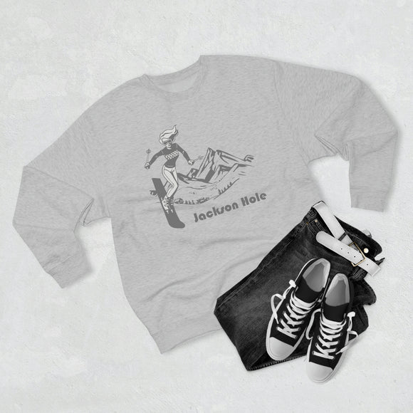Premium Jackson Hole, Wyoming Crewneck Sweatshirt - Retro Unisex Sweatshirt