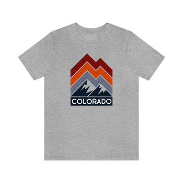 Buy athletic-heather Colorado T-Shirt - Retro Mountain Line Unisex Colorado Shirt