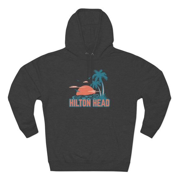 Premium Hilton Head, South Carolina Hoodie - Palm Tree Unisex Sweatshirt