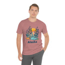 Alaska T-Shirt - Mountain Illustration Unisex Alaska Shirt-21